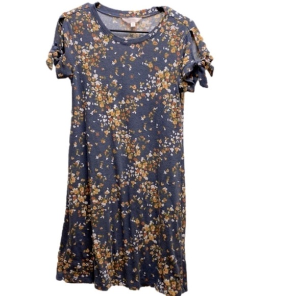 LC Lauren Conrad woman's size xs floral summer dress with tie arms - Picture 1 of 8